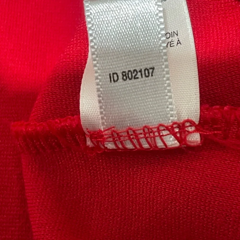 Chico's Red Long Sleeve Tunic Top Size 12 - Picture 7 of 11